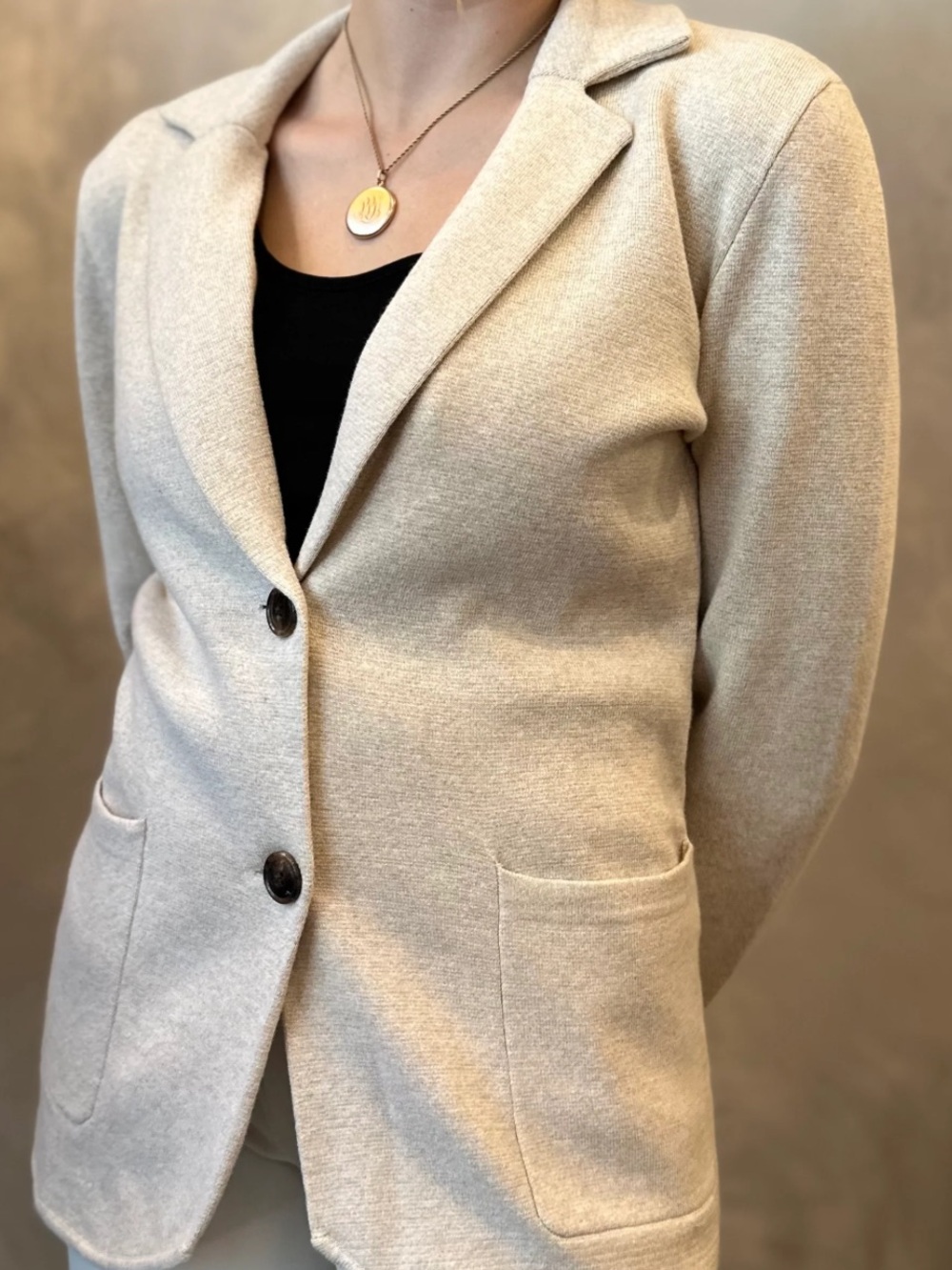 J. Crew Cream Knit Blazer Cardigan